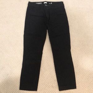 J Crew Womens Frankie Chino Pant Black Ankle Crop